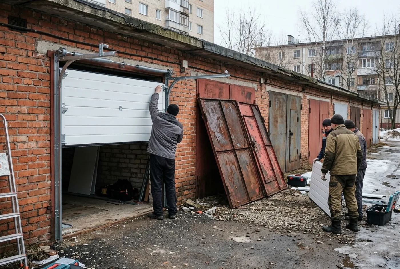 Замена гаражных ворот в Первоуральске